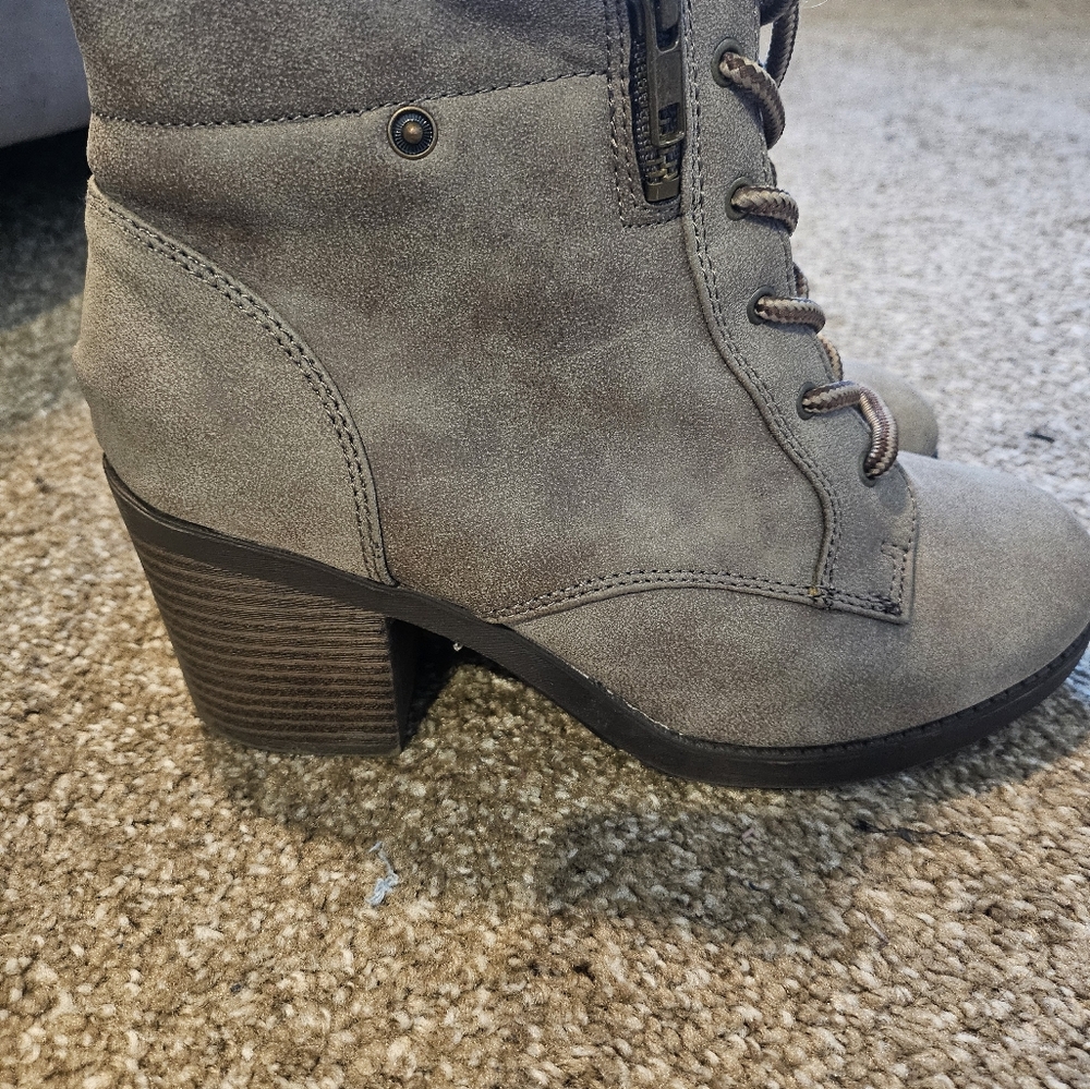 Gray Womens Ankle Booties